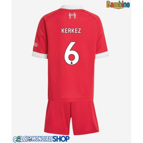 Maglie da calcio Liverpool Milos Kerkez #6 Prima Maglia Bambino 2025-26 Manica Corta + Pantaloni corti)